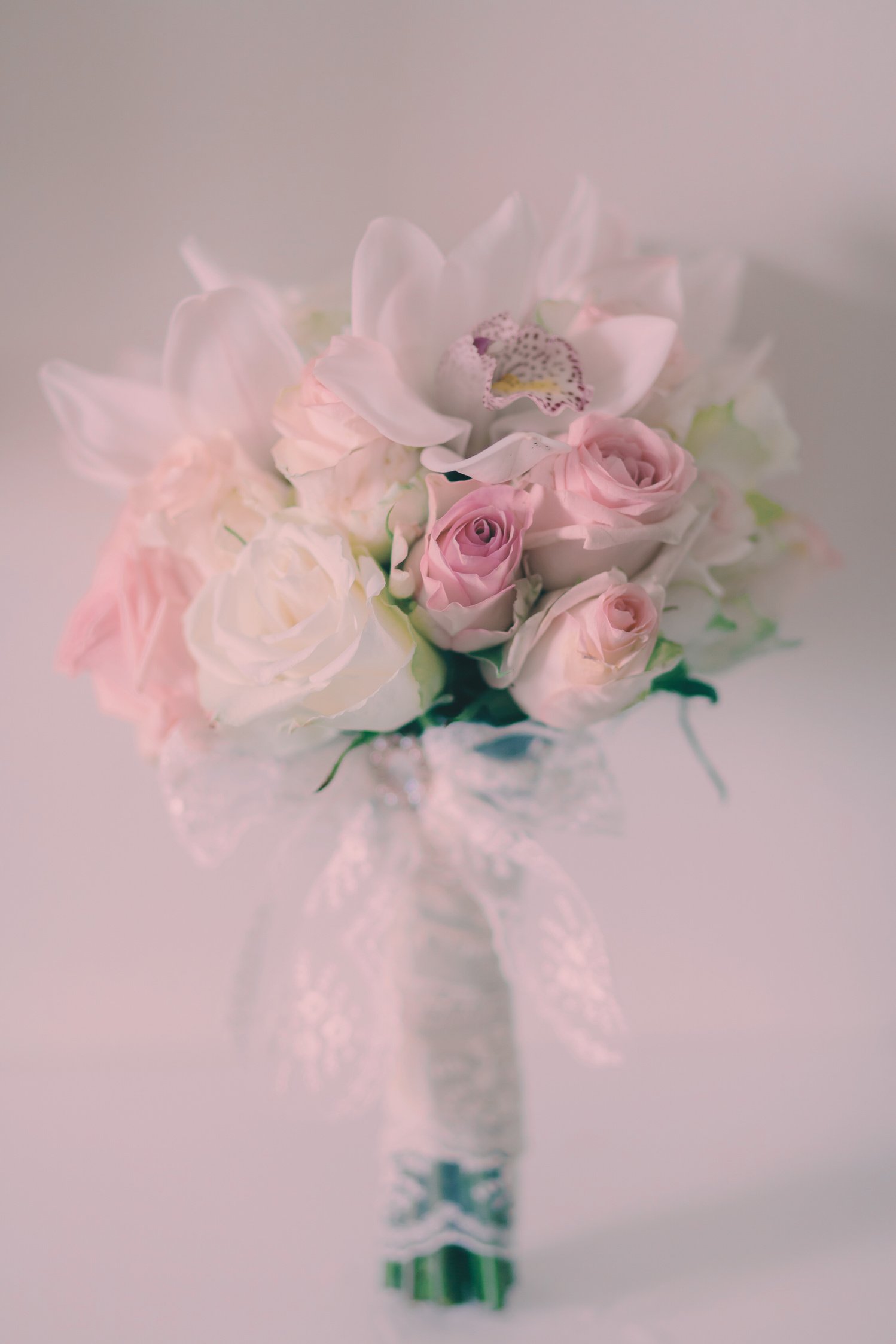 Wedding Bouquet  with Orchids and Roses