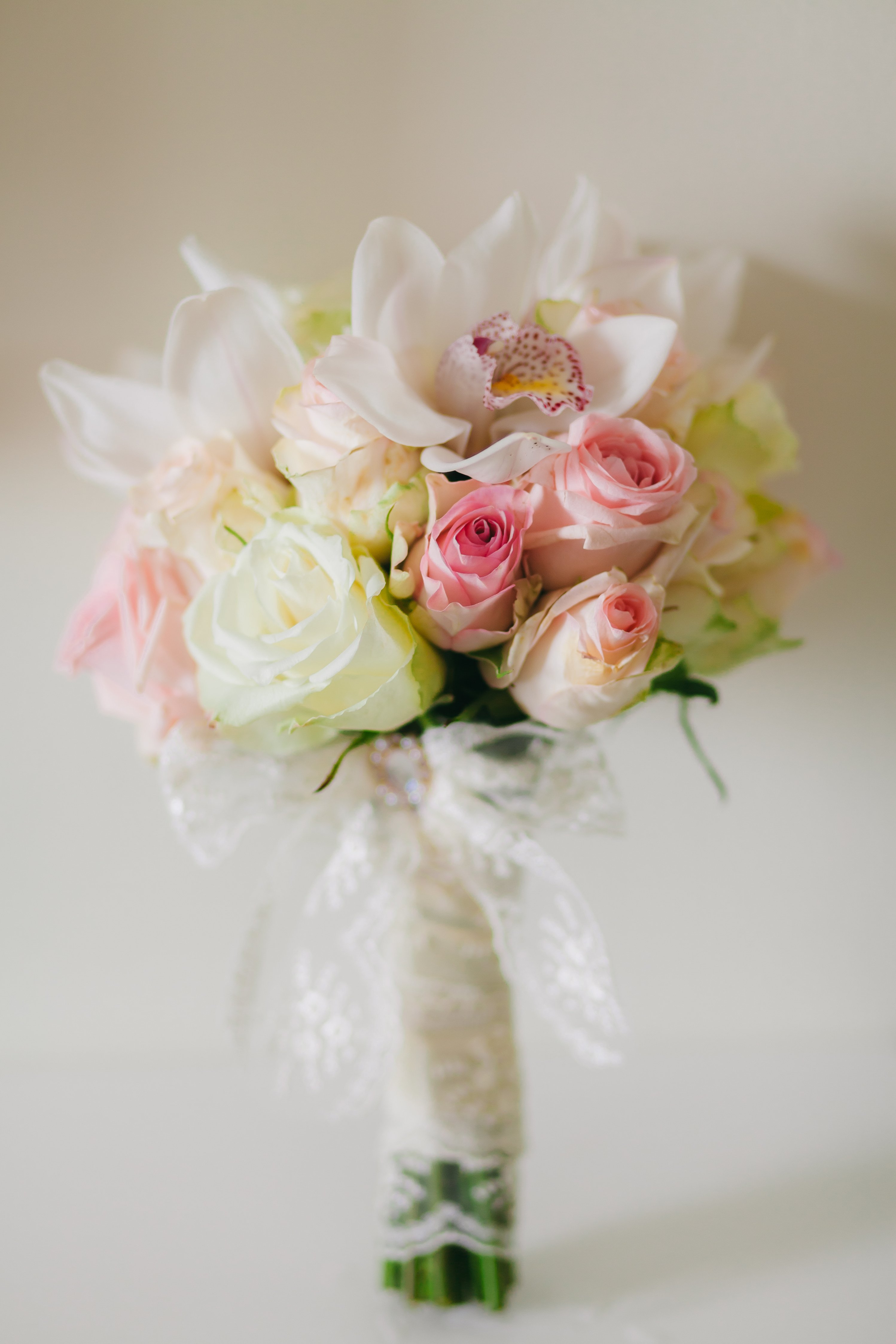 Wedding Bouquet  with Orchids and Roses